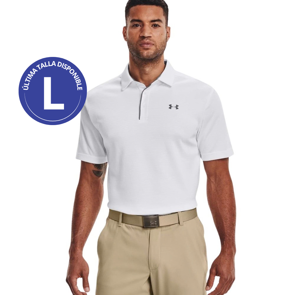 Under Armour Franela Polo Tech Talla L Para Caballeros Color Blanco