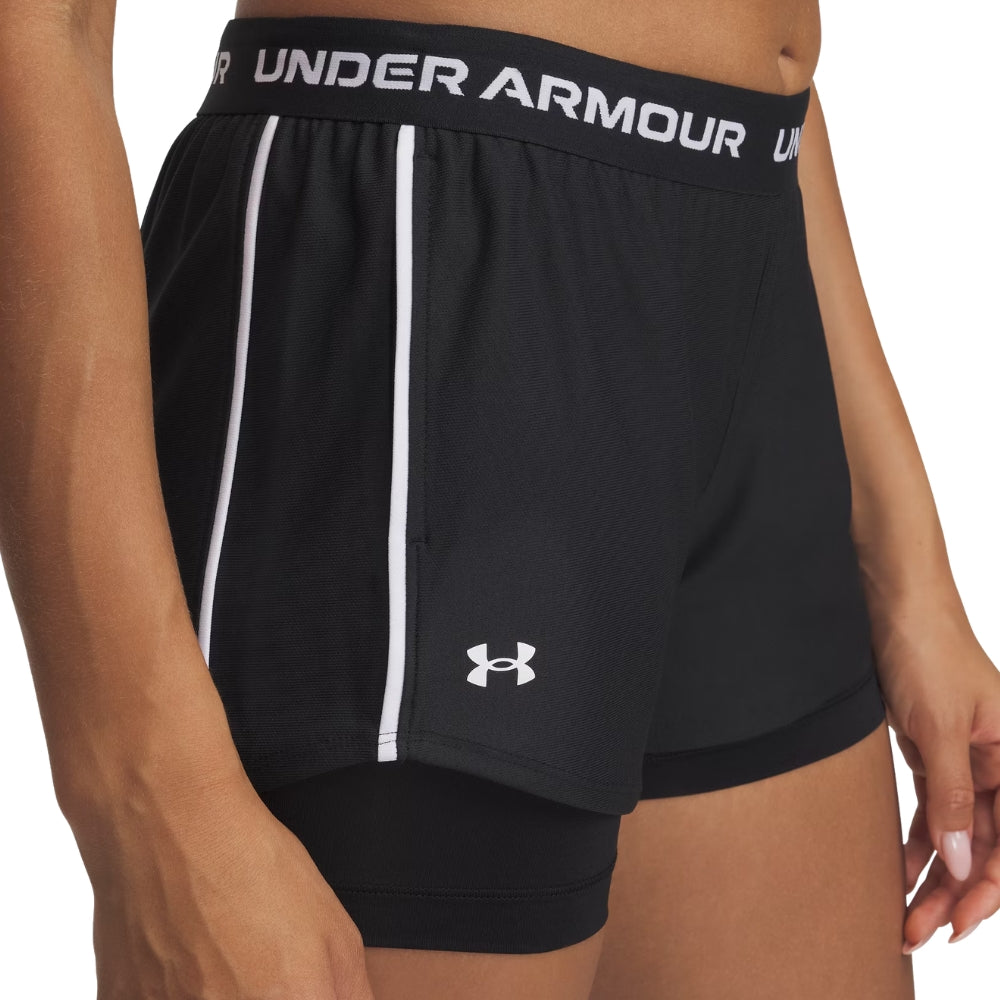Under Armour Short Deportivo 2 en 1 Para Damas Color Negro