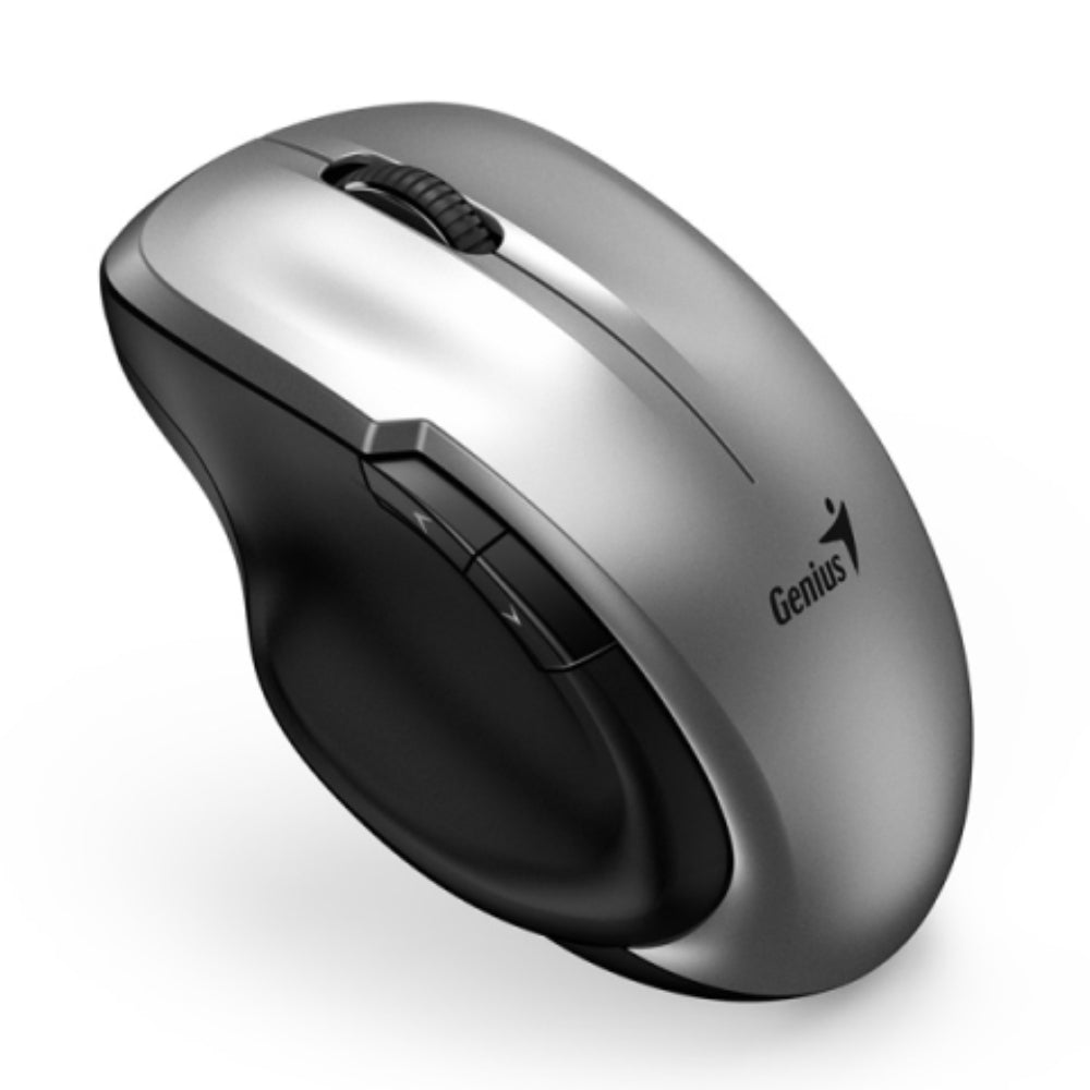 Genius Mouse Inalámbrico Ergo 8200S Óptico 1200 DPI 2.4 GHz – 5 Botones Color Plata