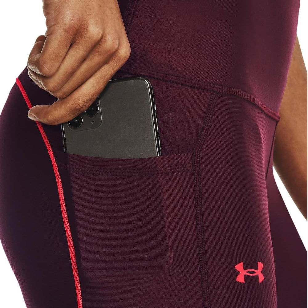 Under Armour Leggings de Entrenamiento Para Damas Color Burdeos