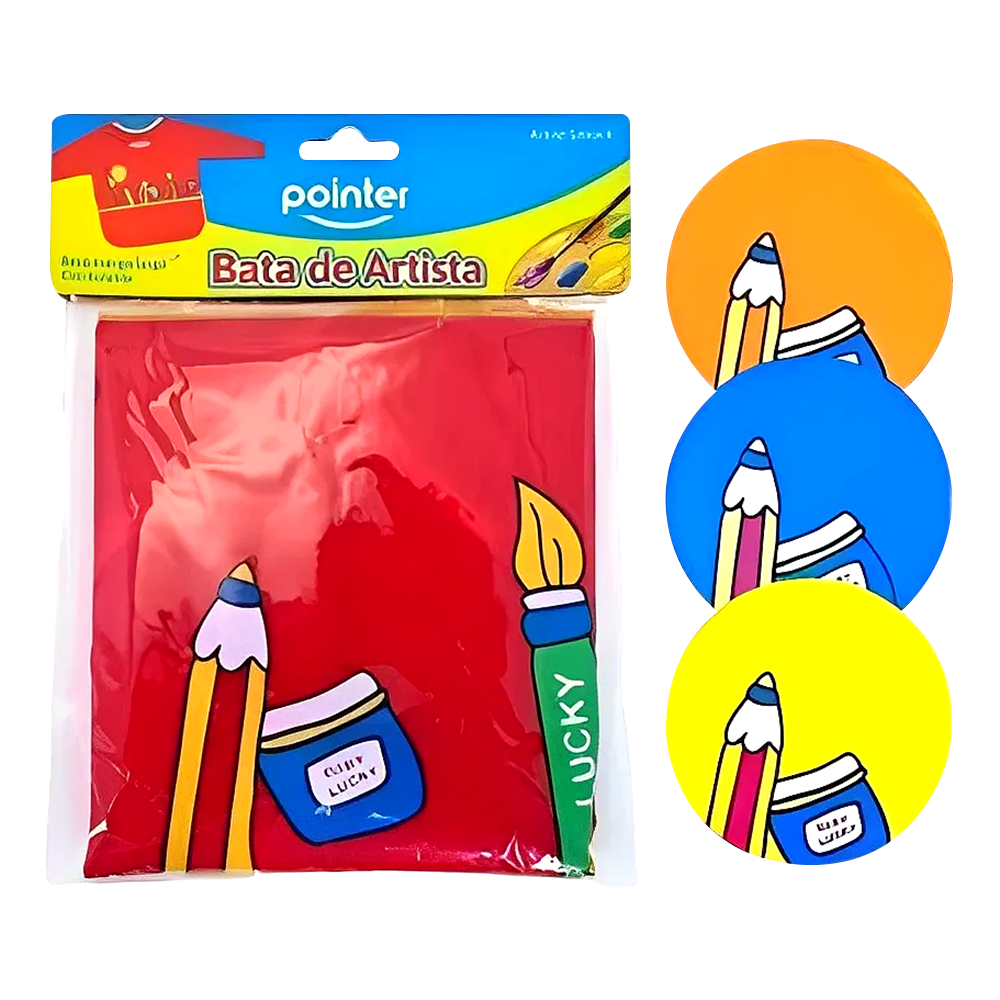 Pointer Delantal Para Niños Manga Larga 1 Und 3+ Colores Varios