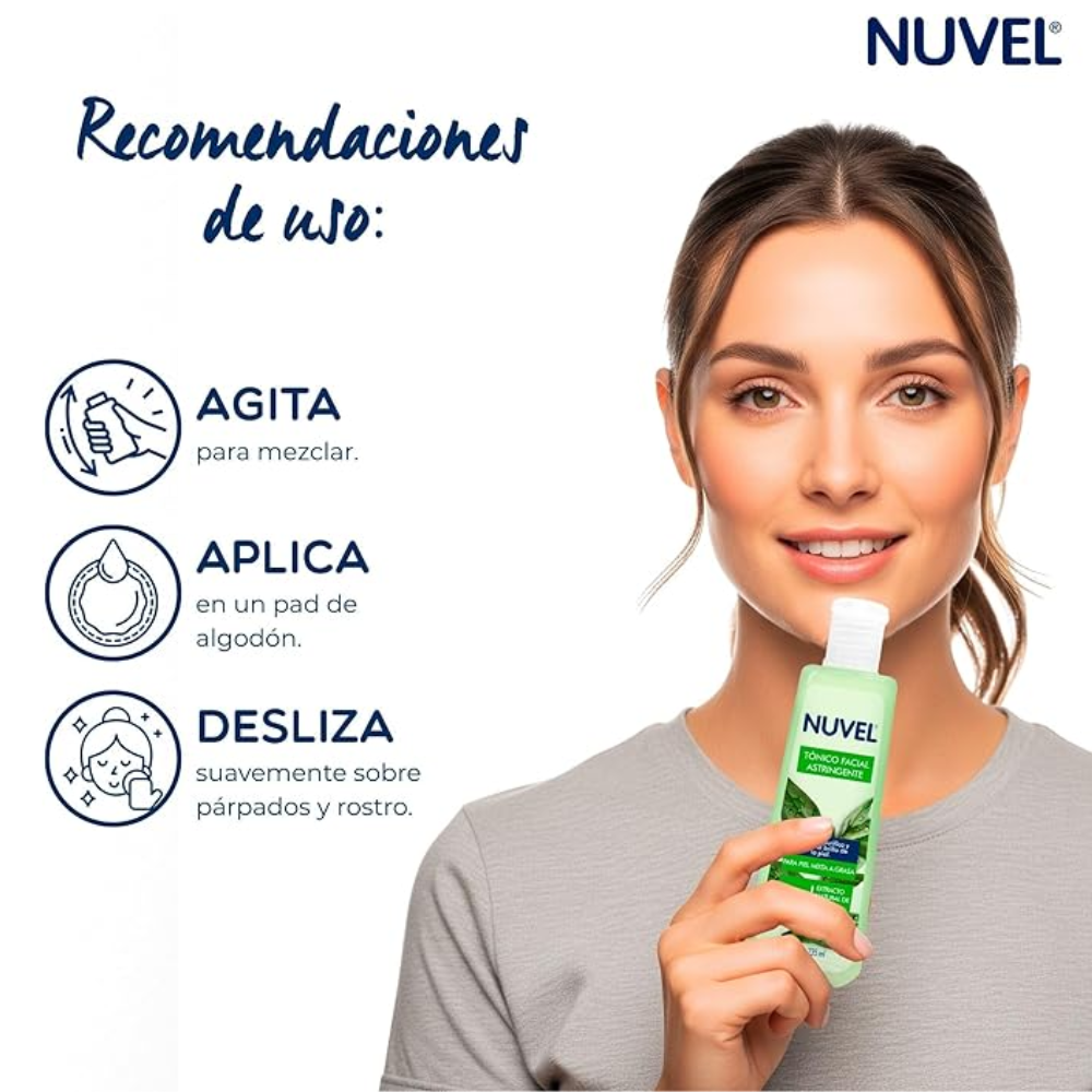 Nuvel Tónico Facial Astringente Para Piel Mixta A Grasa 235ml