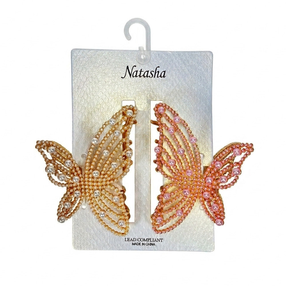 Natasha Accesorios Pinzas Para El Cabello Butterfly 2Und