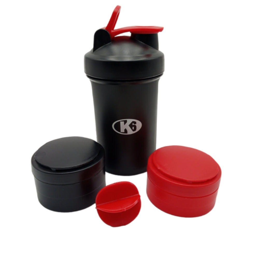 Vaso Mezclador K6 Pro Sport 6 en 1 Black & Red 450ml