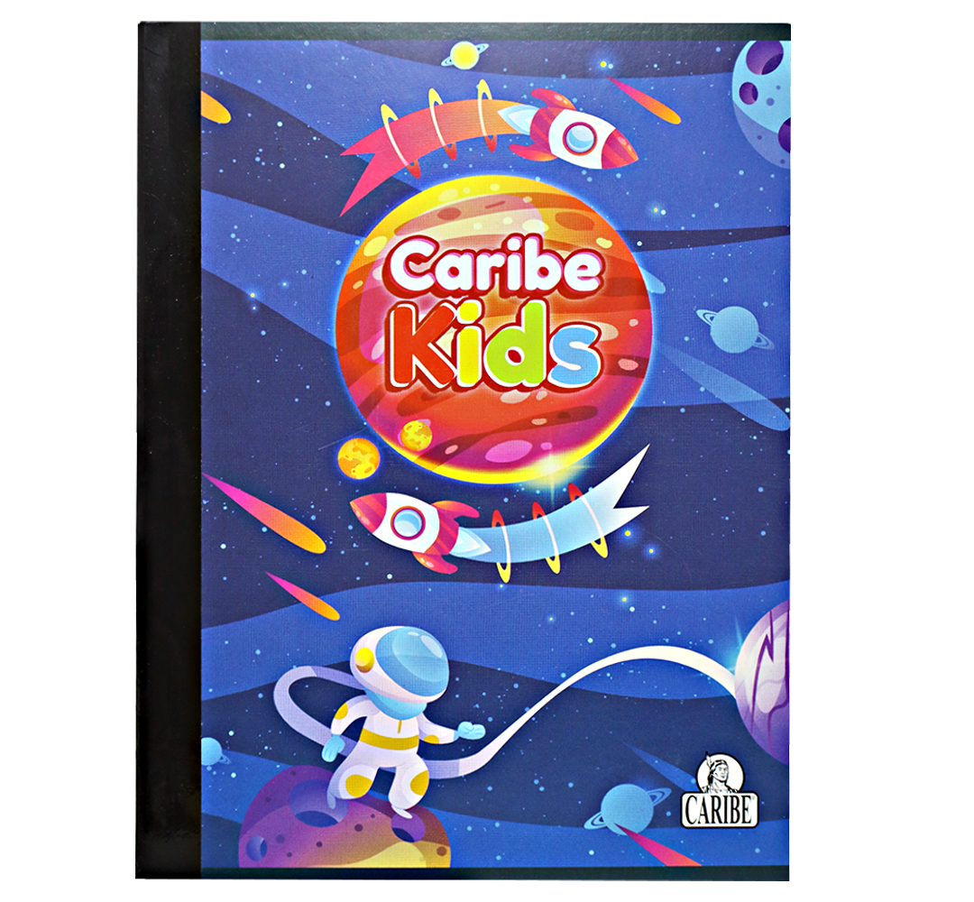 Cuaderno Empastado Doble Linea Caribe Kids Modelos Surtidos 100 Hojas