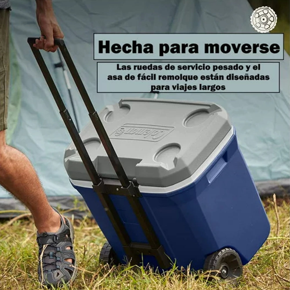 Coleman Cava Con Ruedas 316 Series 65Qt - 61 Litros Blue & Gray