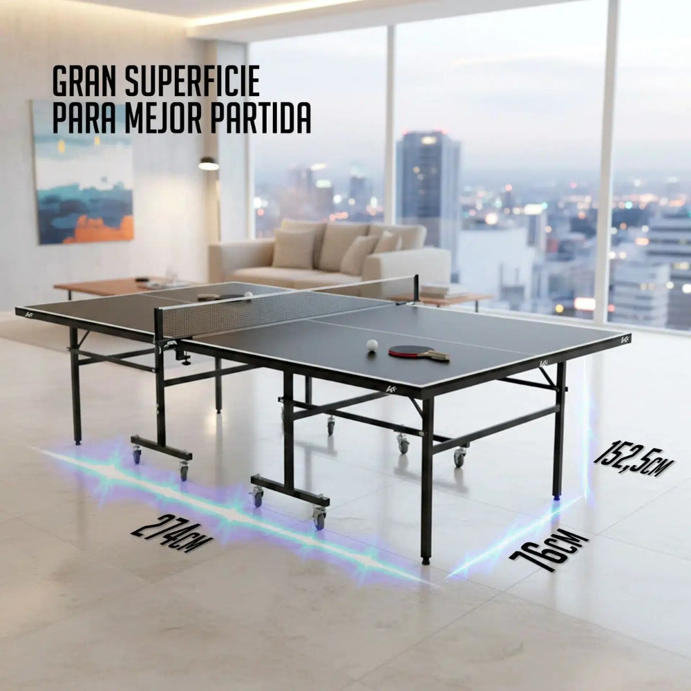 KX Mesa De Ping Pong Indoor 18mm Con Accesorios