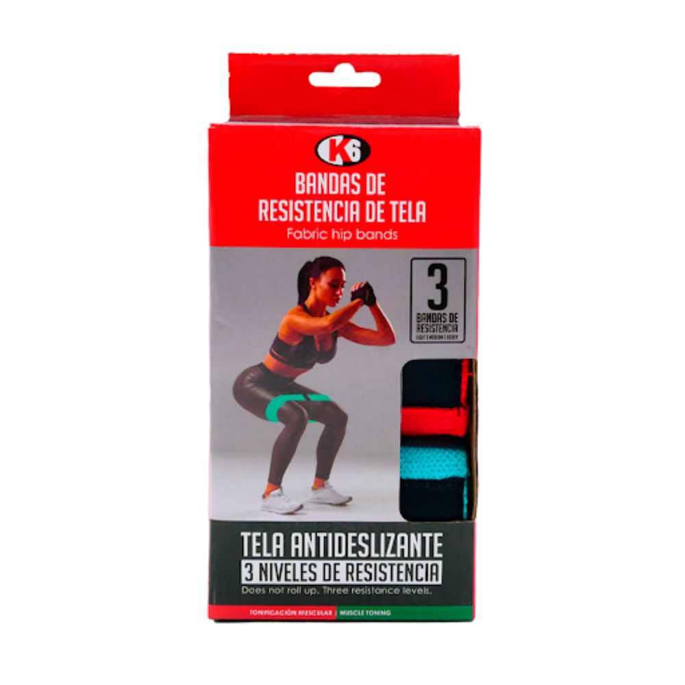 Set de Bandas Elasticas de Tela K6