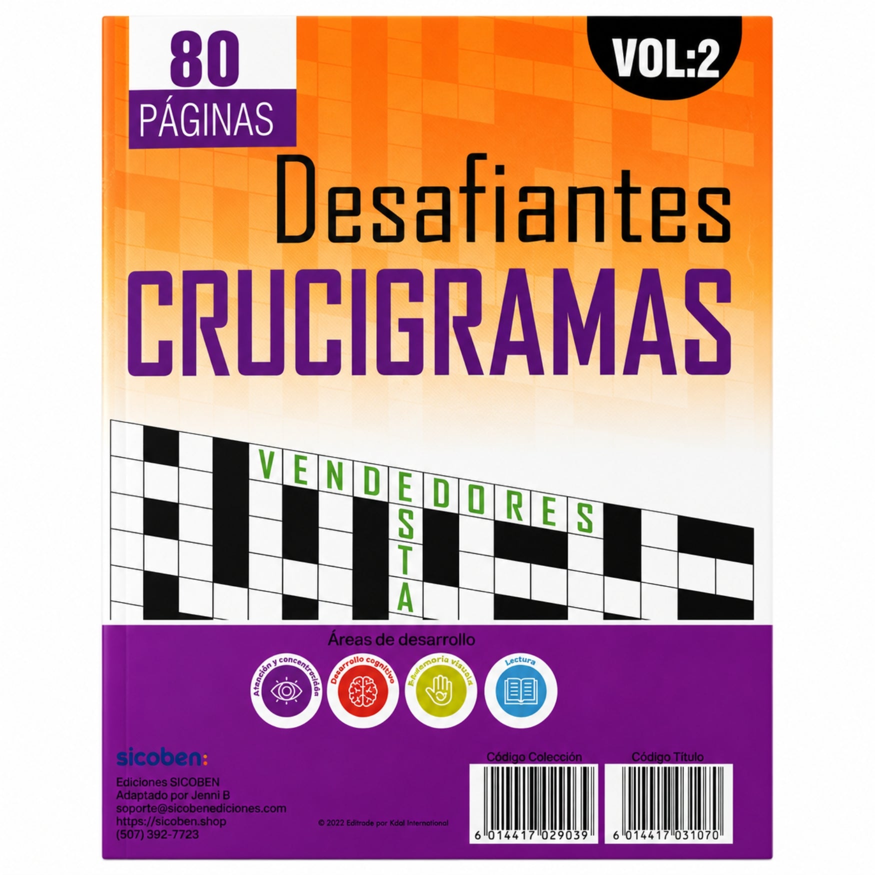 Sicoben Pasatiempos "Desafiantes Crucigramas" Vol 2