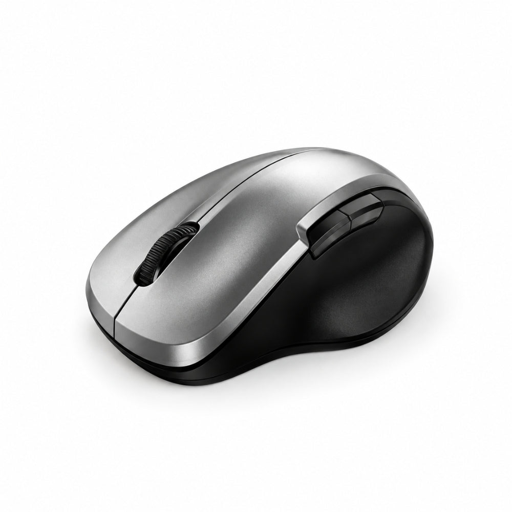 Genius Mouse Inalámbrico Ergo 8200S Óptico 1200 DPI 2.4 GHz – 5 Botones Color Plata