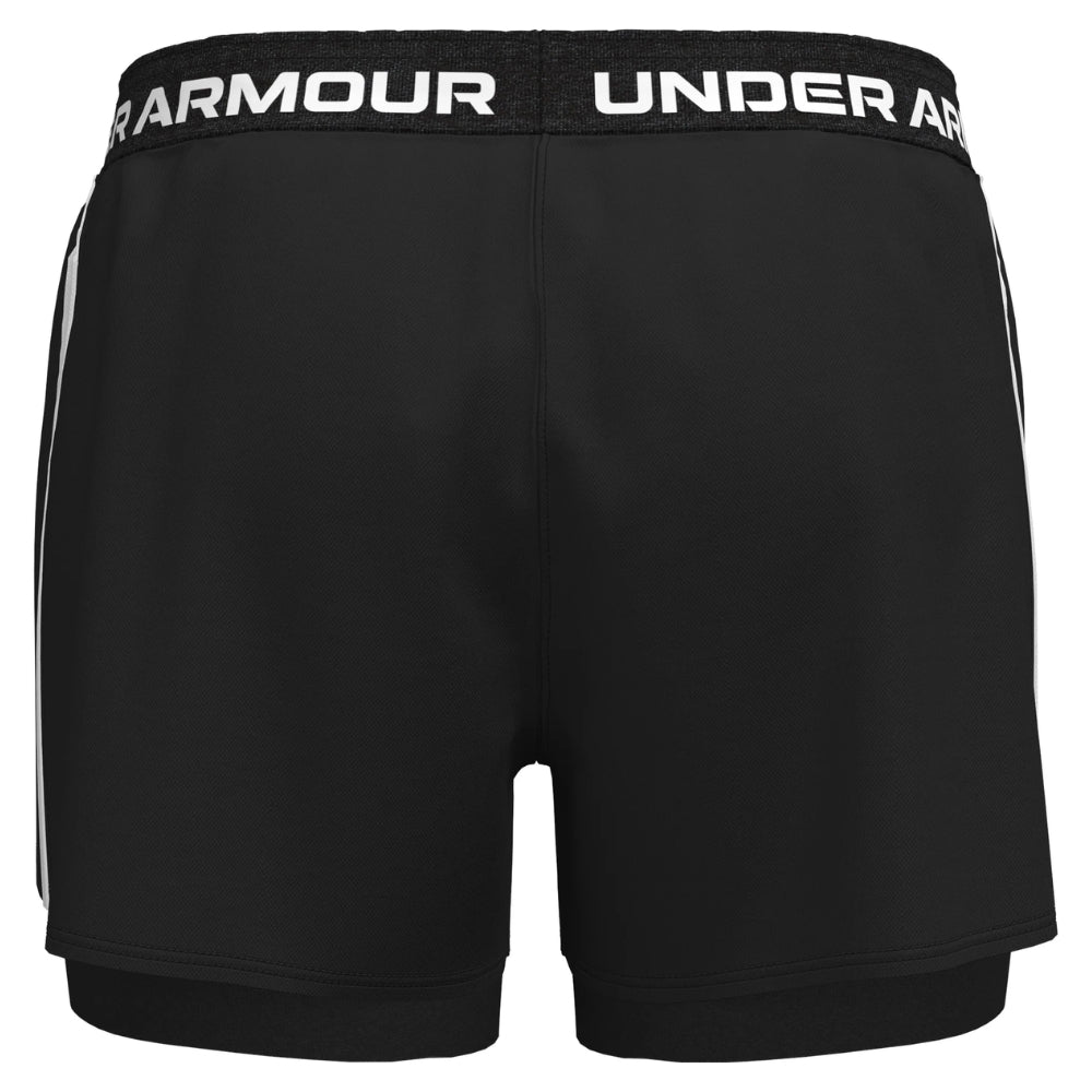 Under Armour Short Deportivo 2 en 1 Para Damas Color Negro