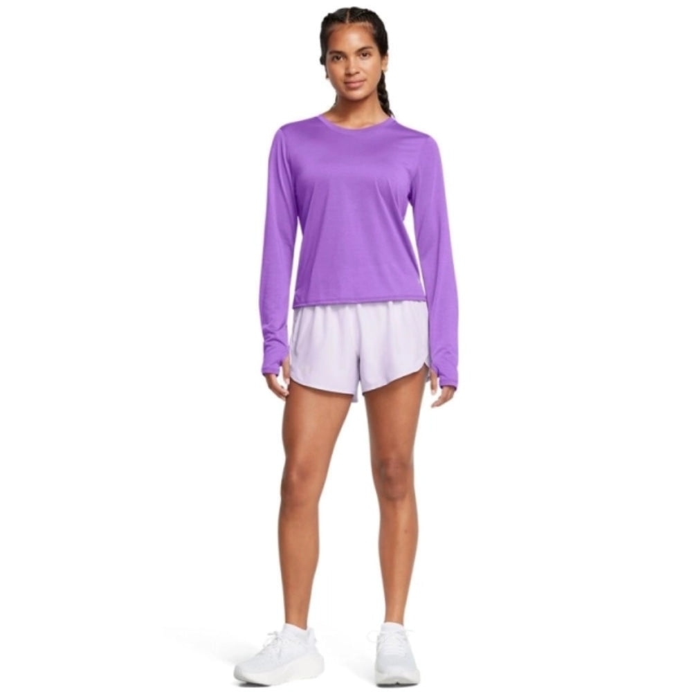 Under Armour Short Deportivo Fly By 3" Para Damas Color Lila