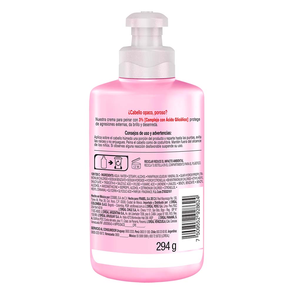 L'oreal Paris Crema de Peinar Elvive Glycolic Gloss 300ml