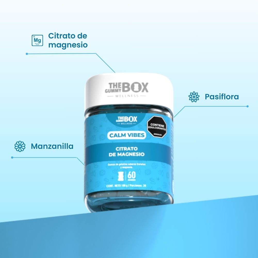 The Gummy Box Gomas De Gelatina Calm Vibes Citrato De Magnesio 60Und