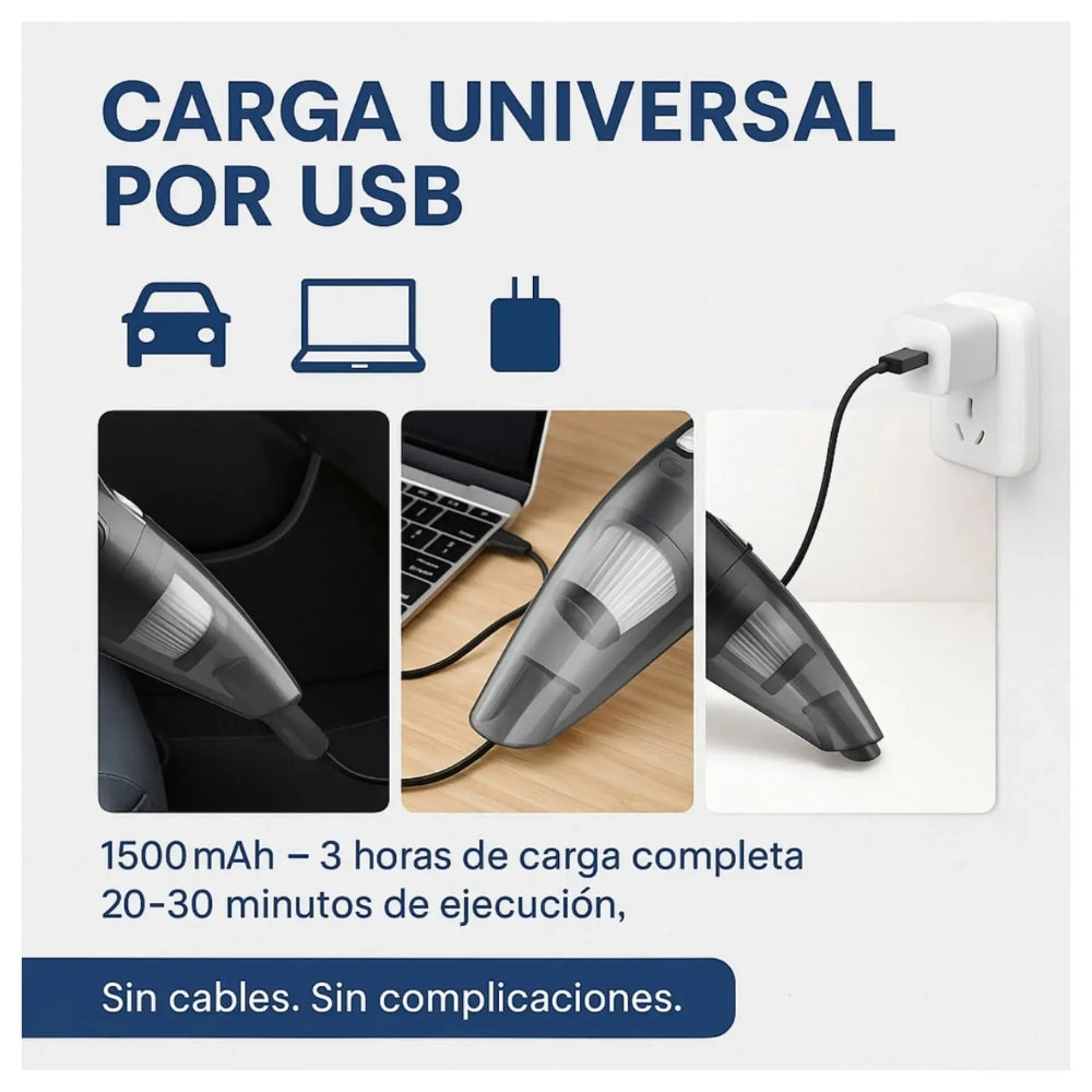 Aspiradora Inalambrica Portatil Recargable