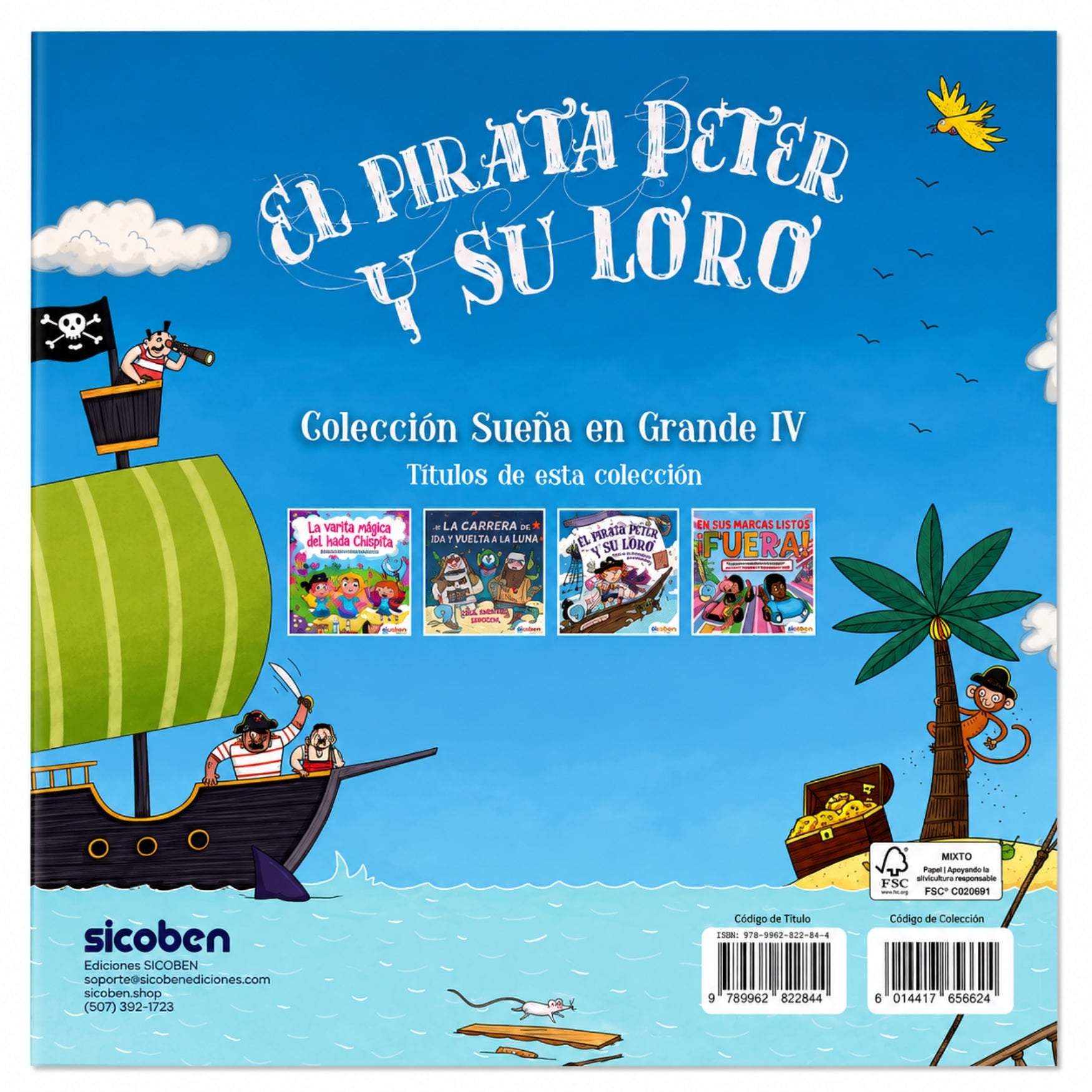 Sicoben Libro Infantil "El pirata Peter y su loro" Autora Jenny Woods