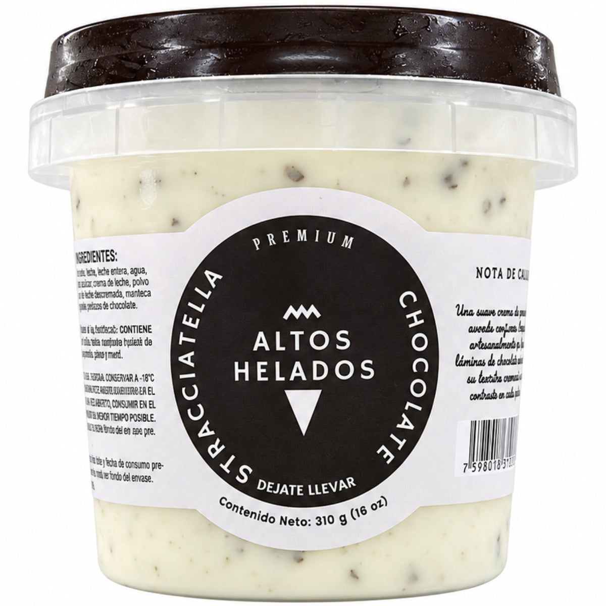 Altos Helados Sabor Straciatella de Chocolate 16oz