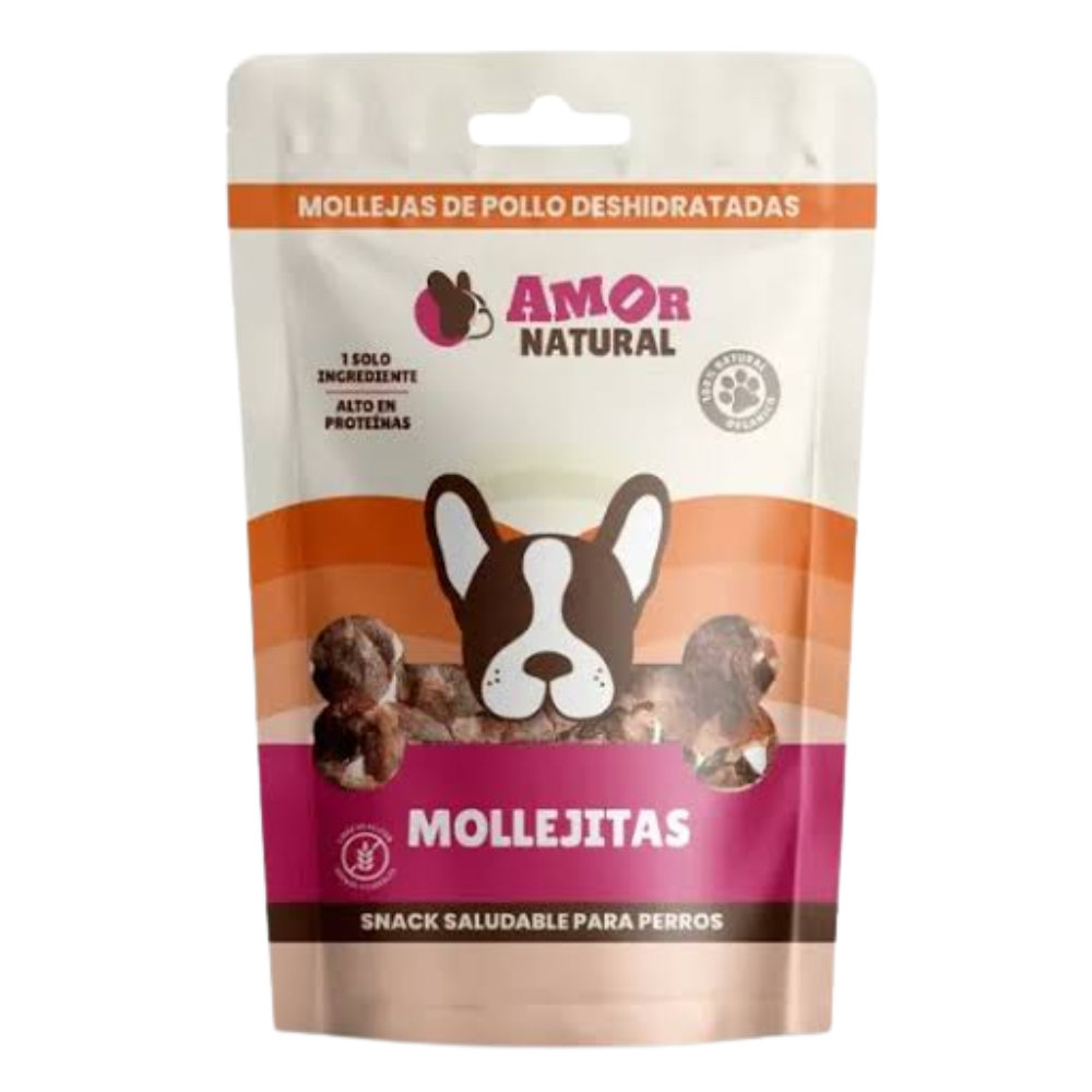 Amor Natural Treats De Mollejitas Deshidratadas Para Perros 40gr