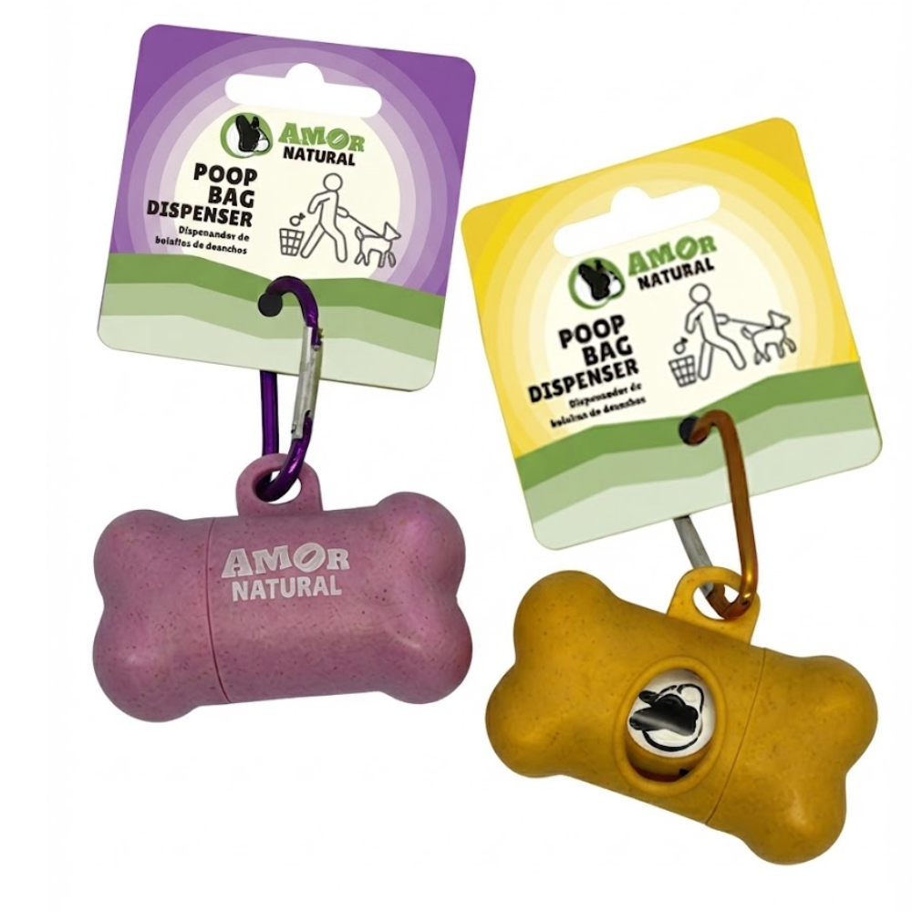 Amor Natural Poop Bags Holder + 15 Bolsitas 2 Opciones