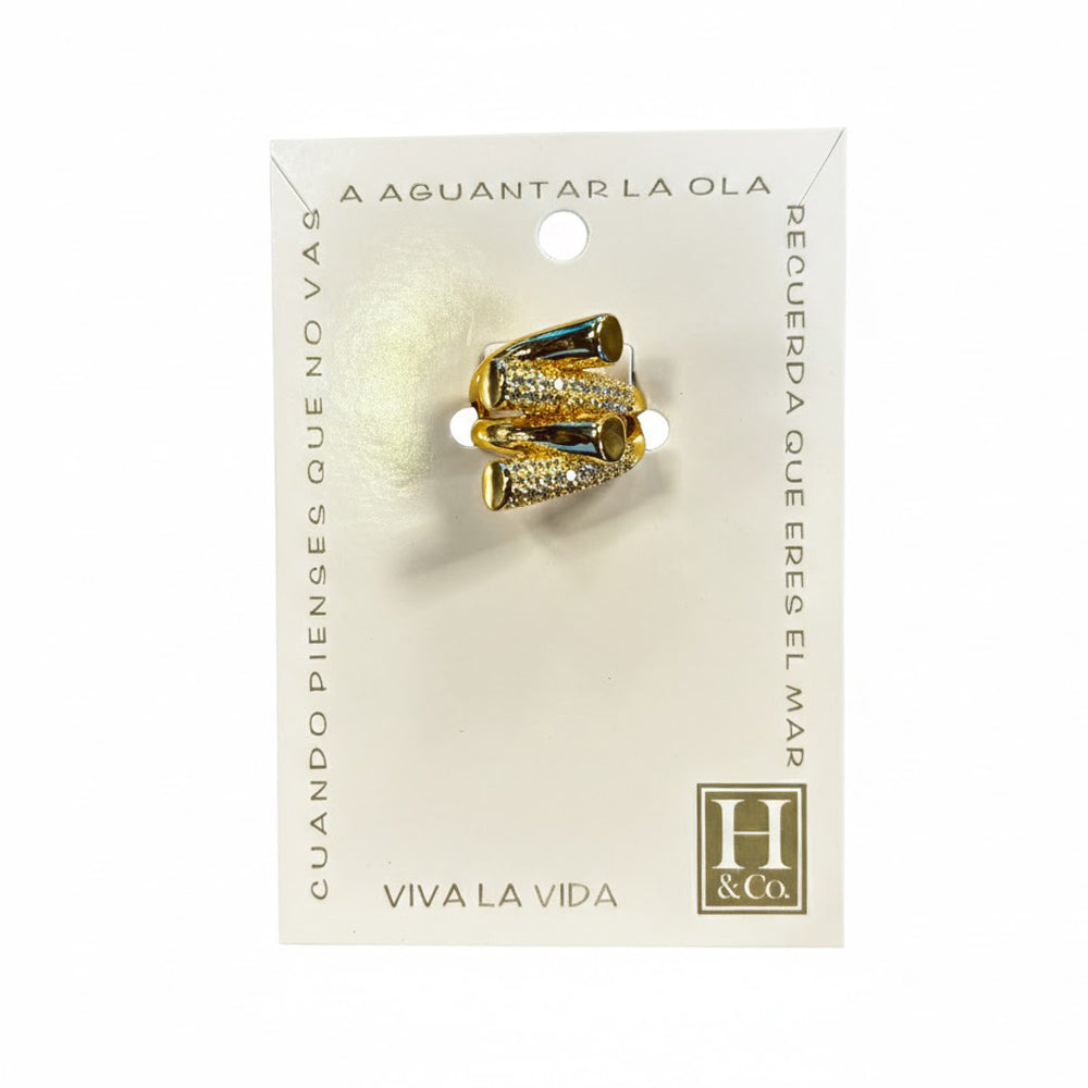 H&Co Anillo Ajustable Para Damas Nudo De Luz