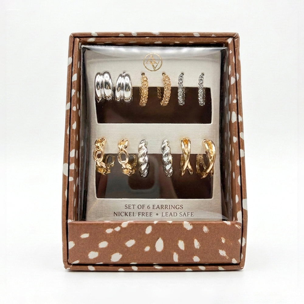 Adrienne Vittadini Set De 6 Pares De Zarcillos