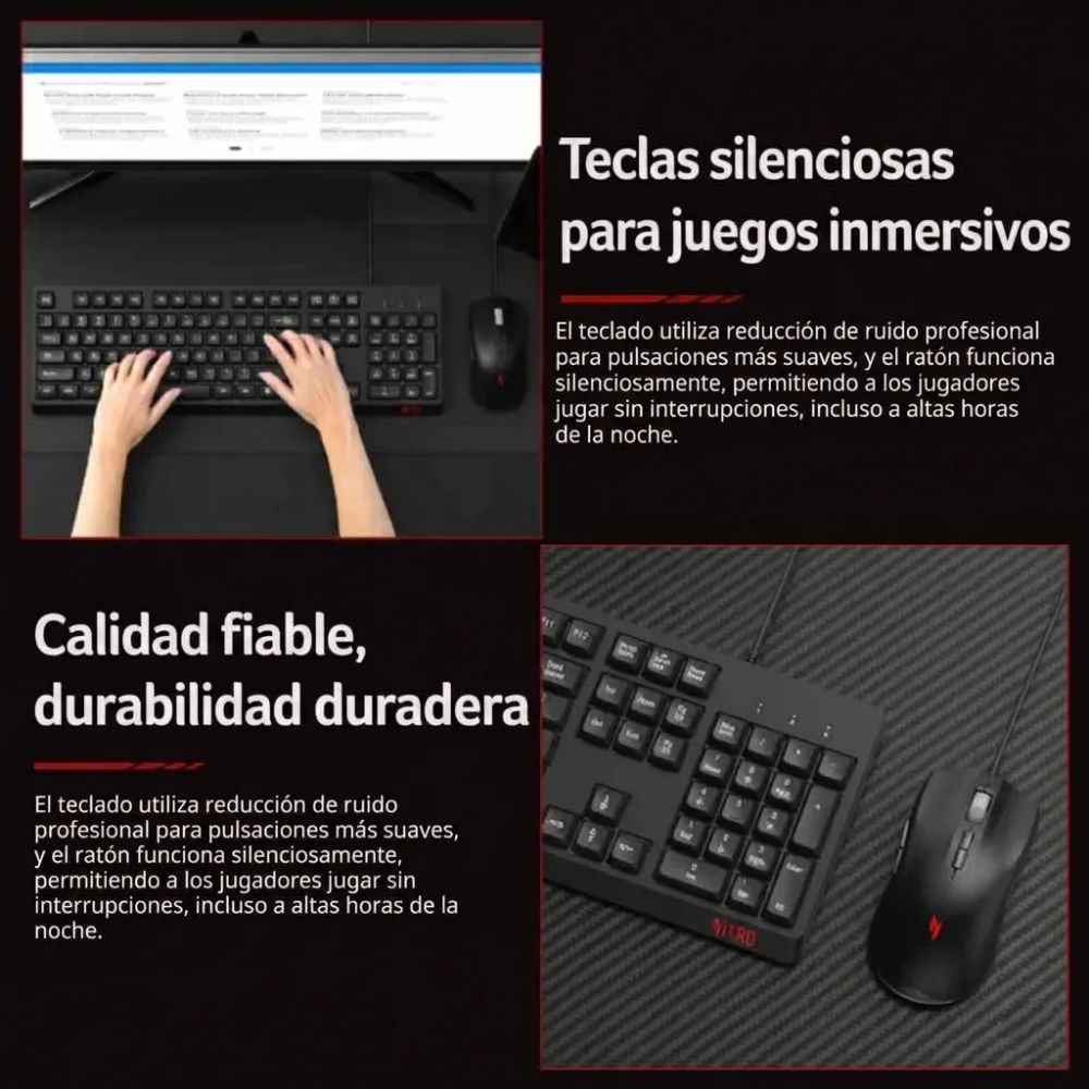 Acer Combo Teclado + Mouse OCC311 Color Negro