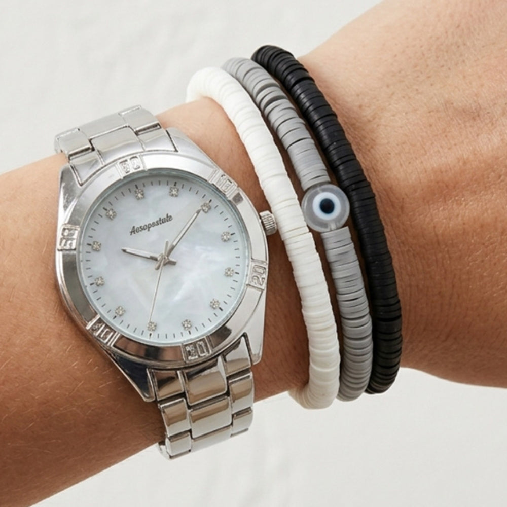 Aeropostale Set De Reloj y Pulseras Pukas