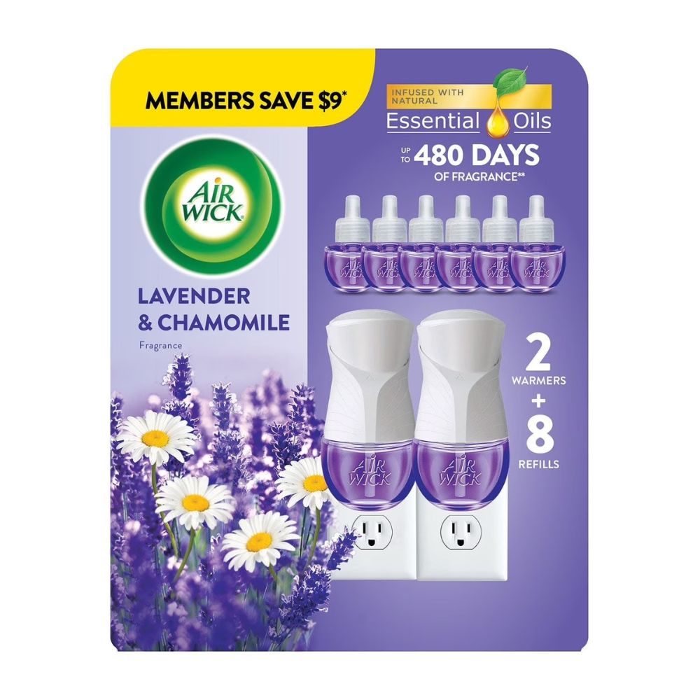 Air Wick Ambientador Lavender & Chacomile  8und + 2 Calentadores