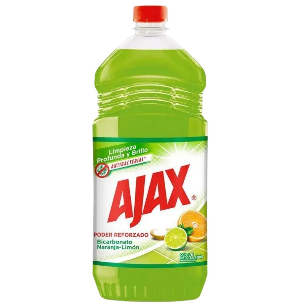 Ajax Poder Reforzado Bicarbonato Naranja Limón 2L