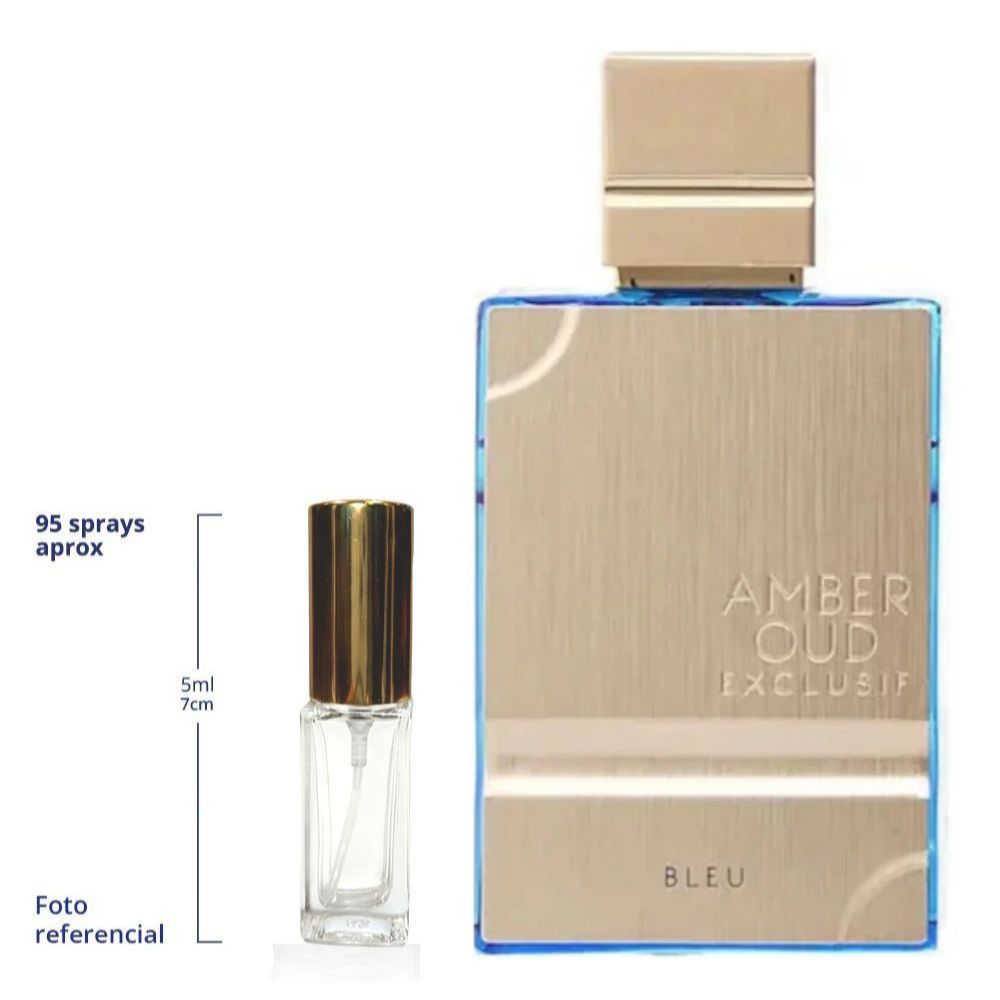 Al Haramain Amber Oud Exclusif Bleu Decant Travel Size Eau De Parfum For Men
