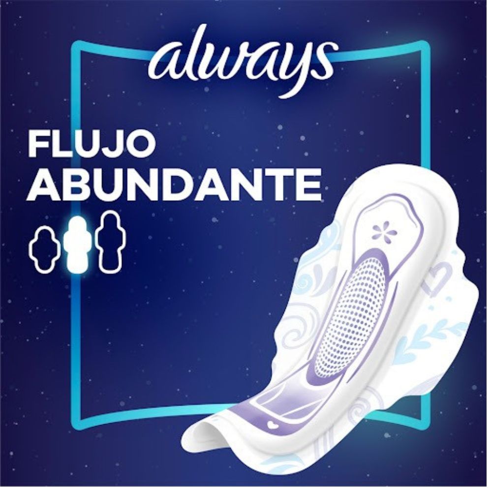 Always Toallas Nocturna Ultra Suave Flujo Abundante 16 Und
