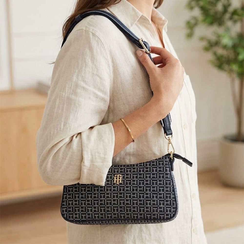 Tommy Hilfiger Cartera Navy White