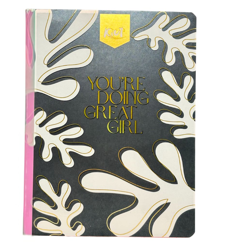 Kiut Cuaderno Una linea 100 Hojas Con Sitckers Diseños Surtidos