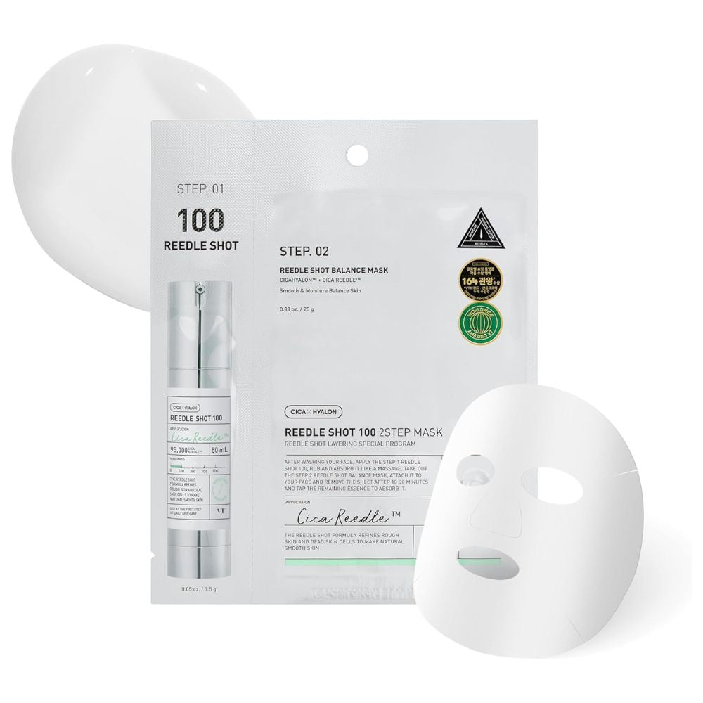 VT Cosmetics Mascarilla Reedle Shot 100 Step. 01 y Sep. 02 Balance Mask 1.5g
