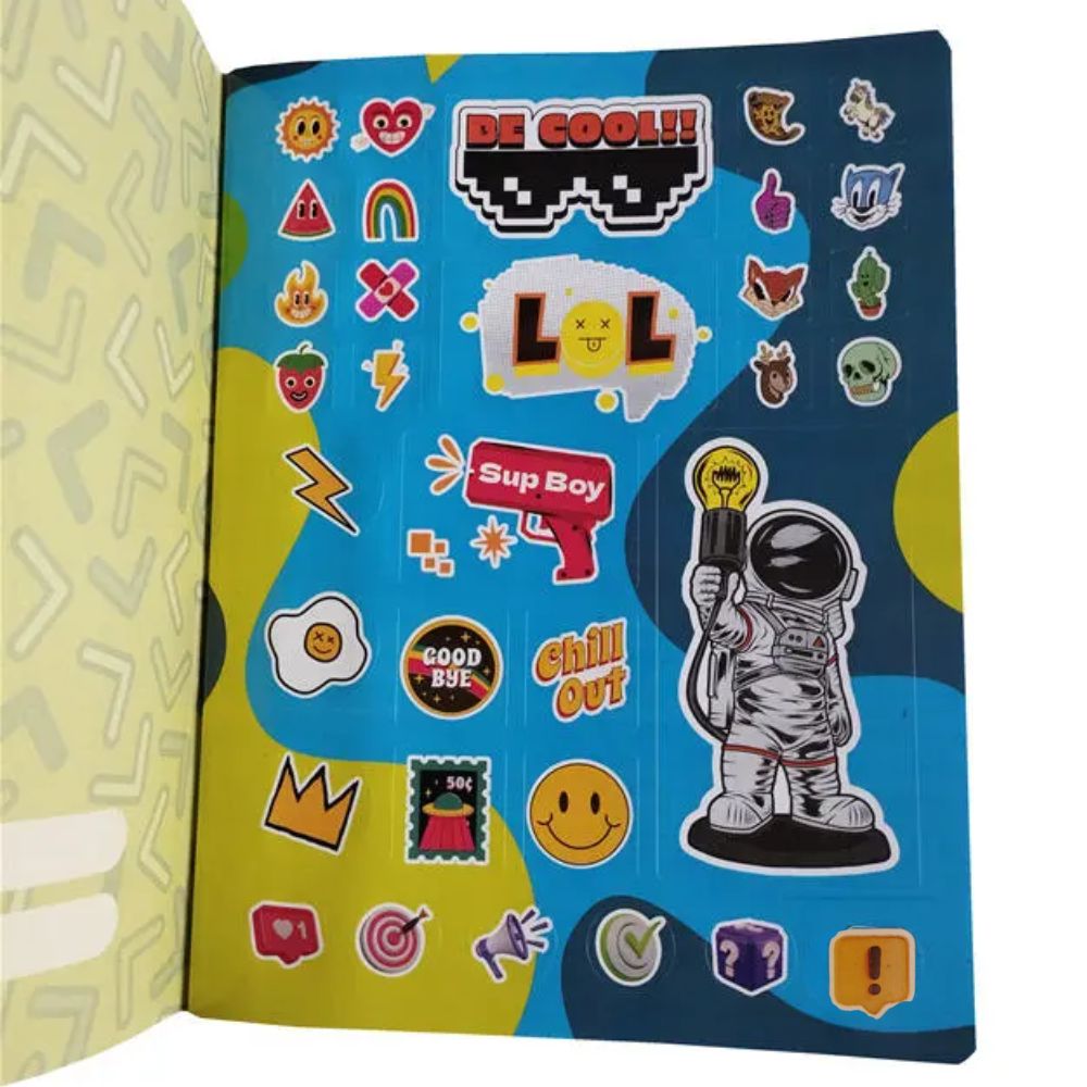 Norma Cuaderno Cosido Linea 100 Hojas Con Stickers Diseño Motocross