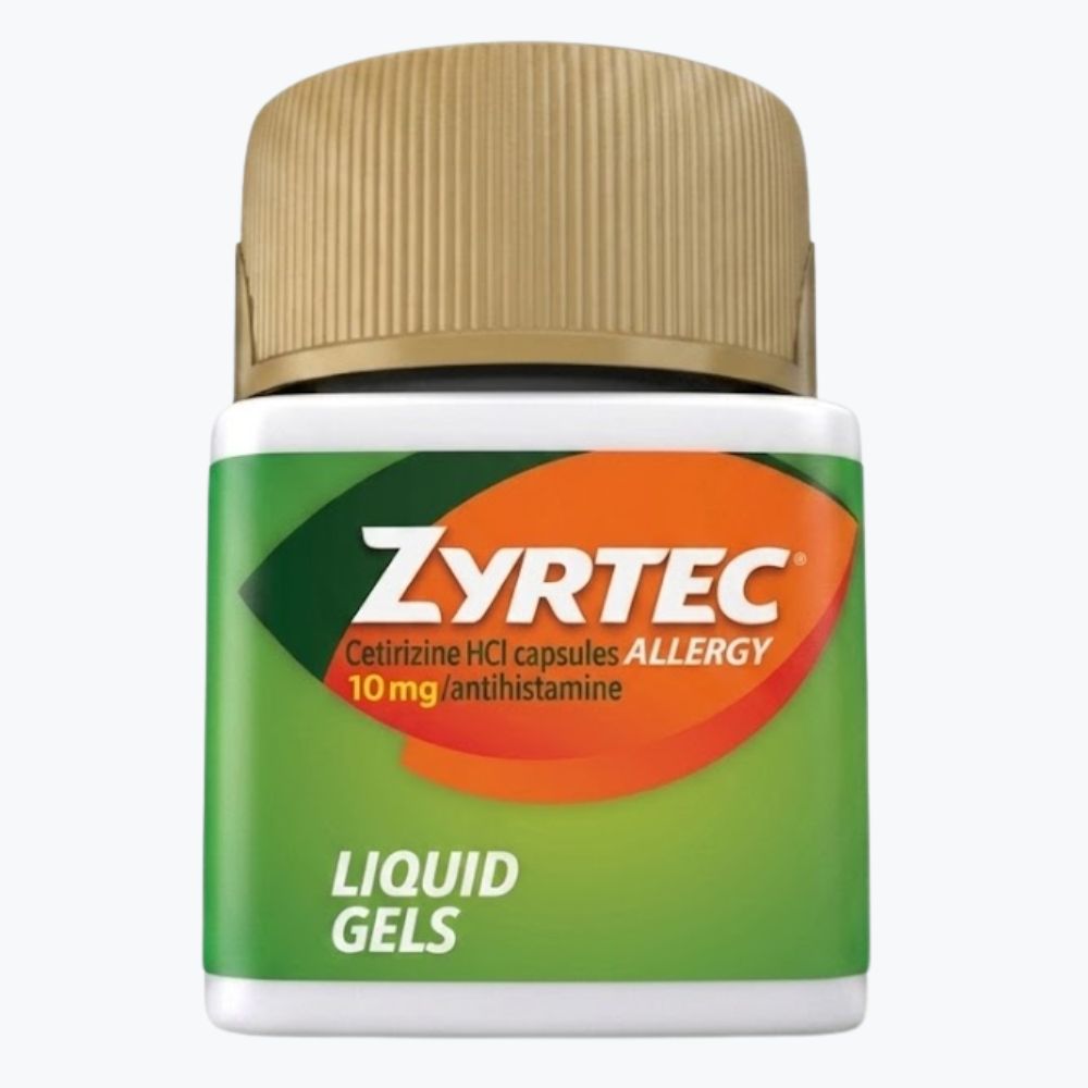 Zyrtec Allergy Liquid Gels 10mg Cetirizine HCI 25 Capsules