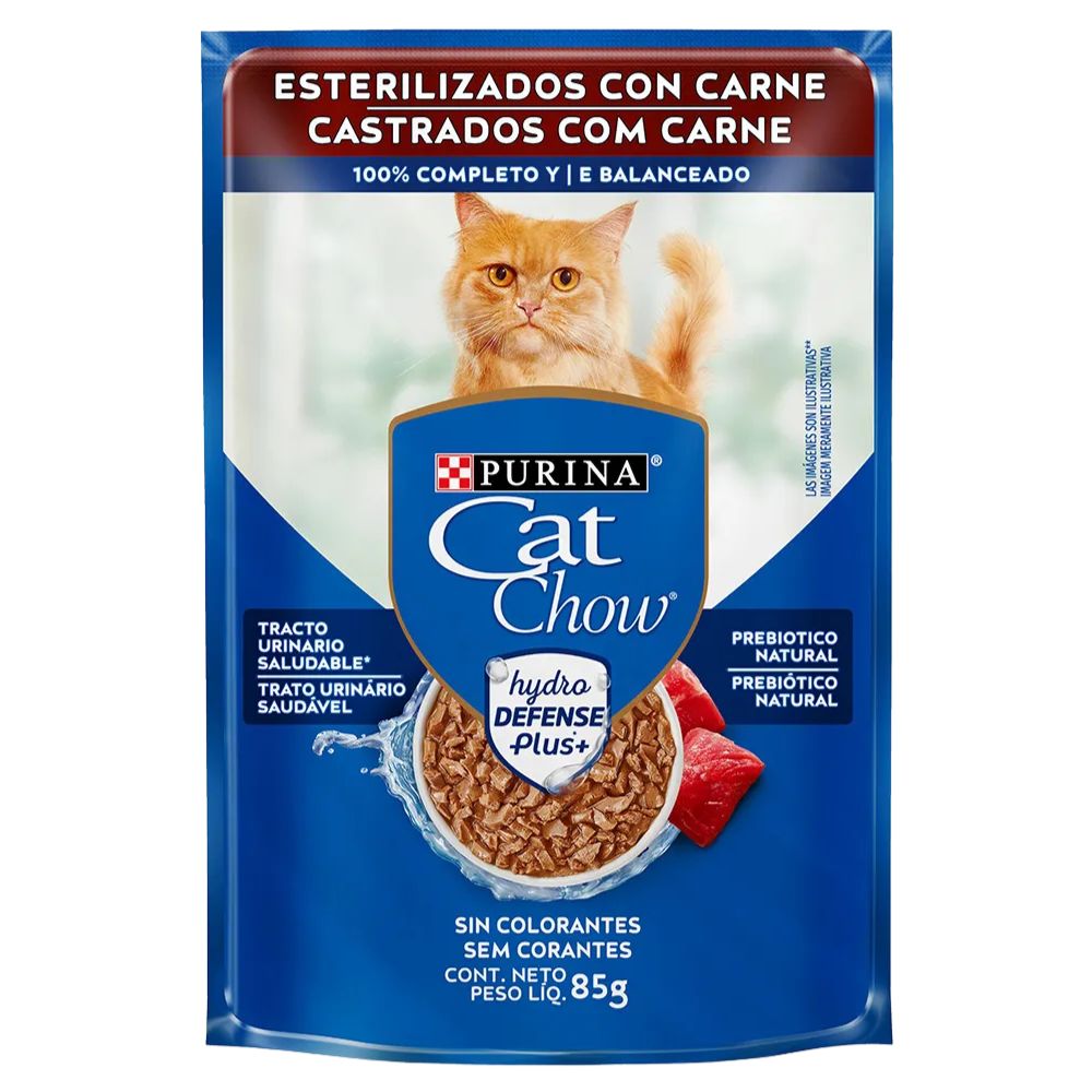 Cat Chow Gatos Castrados Sabor Carne 85g