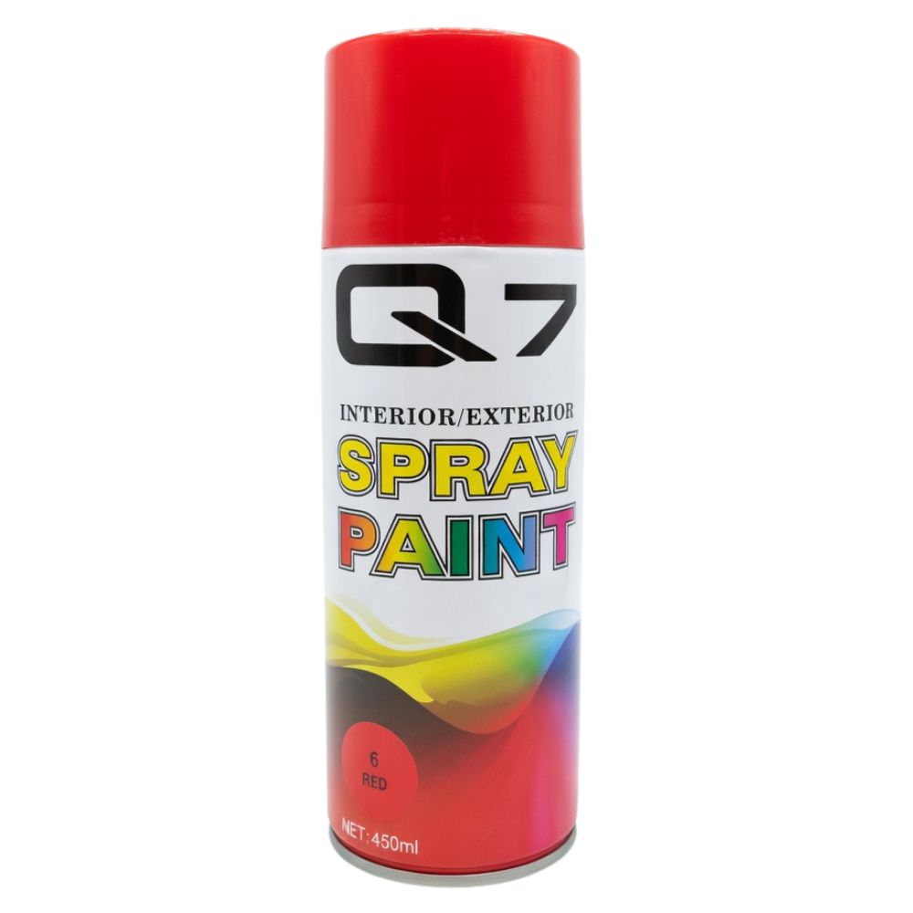 Q7 Pintura en Aerosol Spray Paint 6 Rojo Brillante 450ml