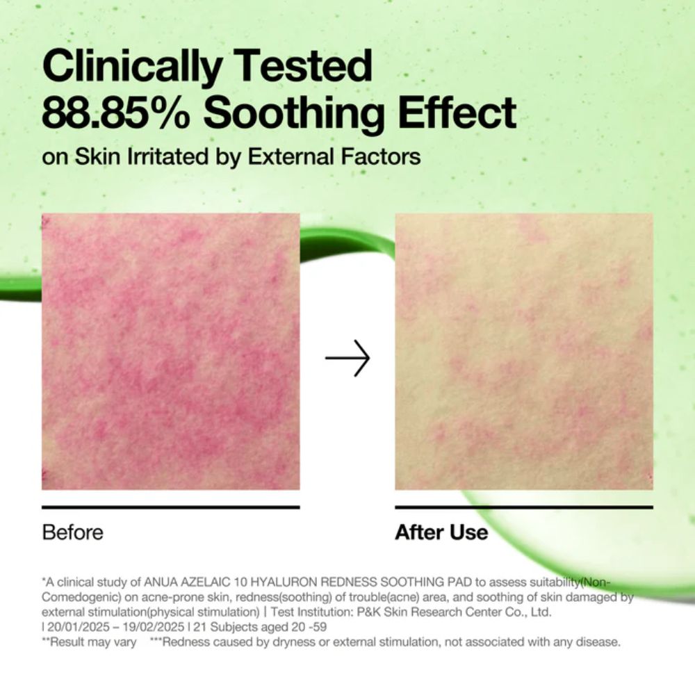 Anua Azelaic 10 Hyaluron Redness Soothing Pad 90 Und