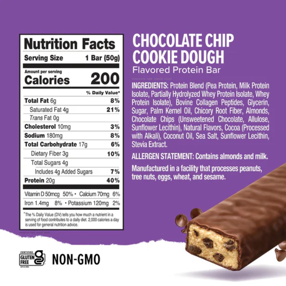 Ready Barra High Protein Chocolate Cookie Dough 50g