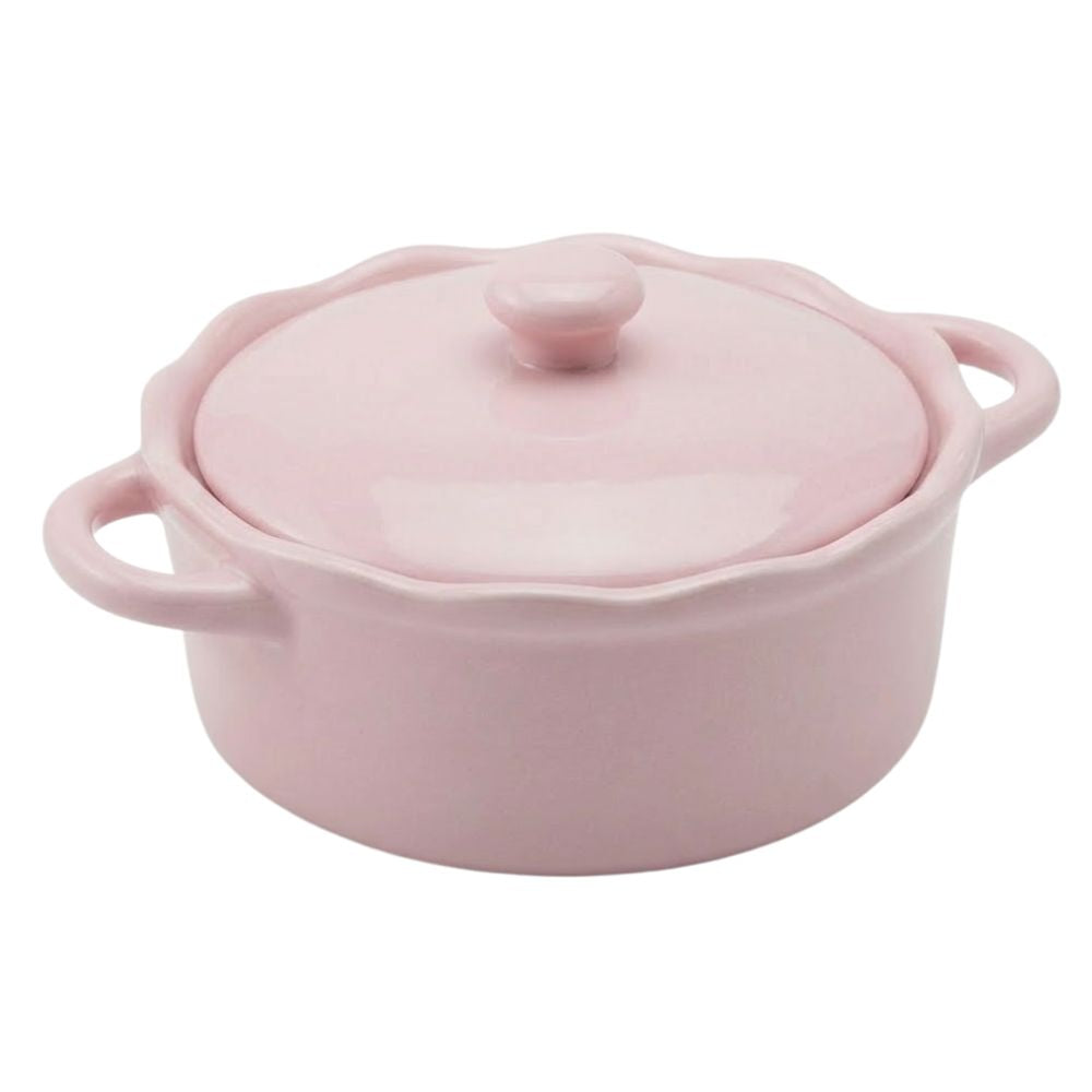 Martha Stewart Stoneware Caserola With Lid Color Rosado 11.4 cm