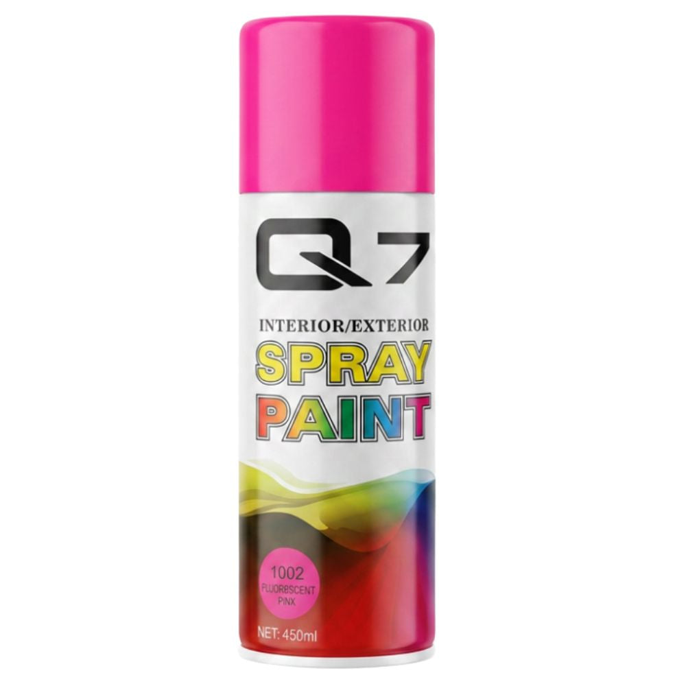 Q7 Pintura en Aerosol Spray Paint 1002 Rosado Fluorescente 450ml