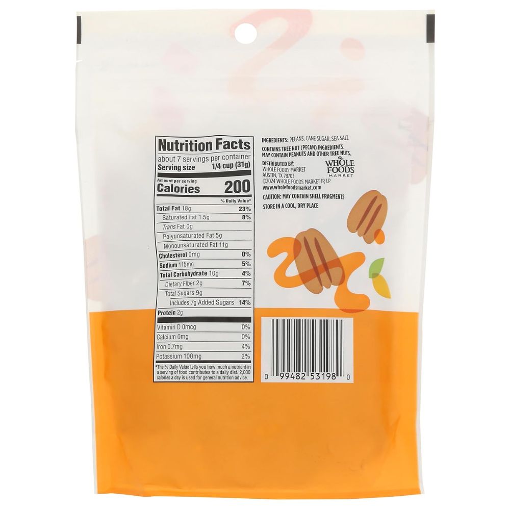 365 Whole Foods Market Glazed Pecans 227g