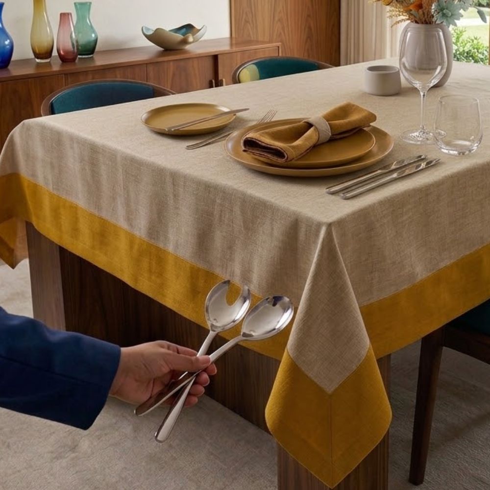 Mantel Rectagunlar Dug Color Nature & Golden Sodahl 140 x 270 cm