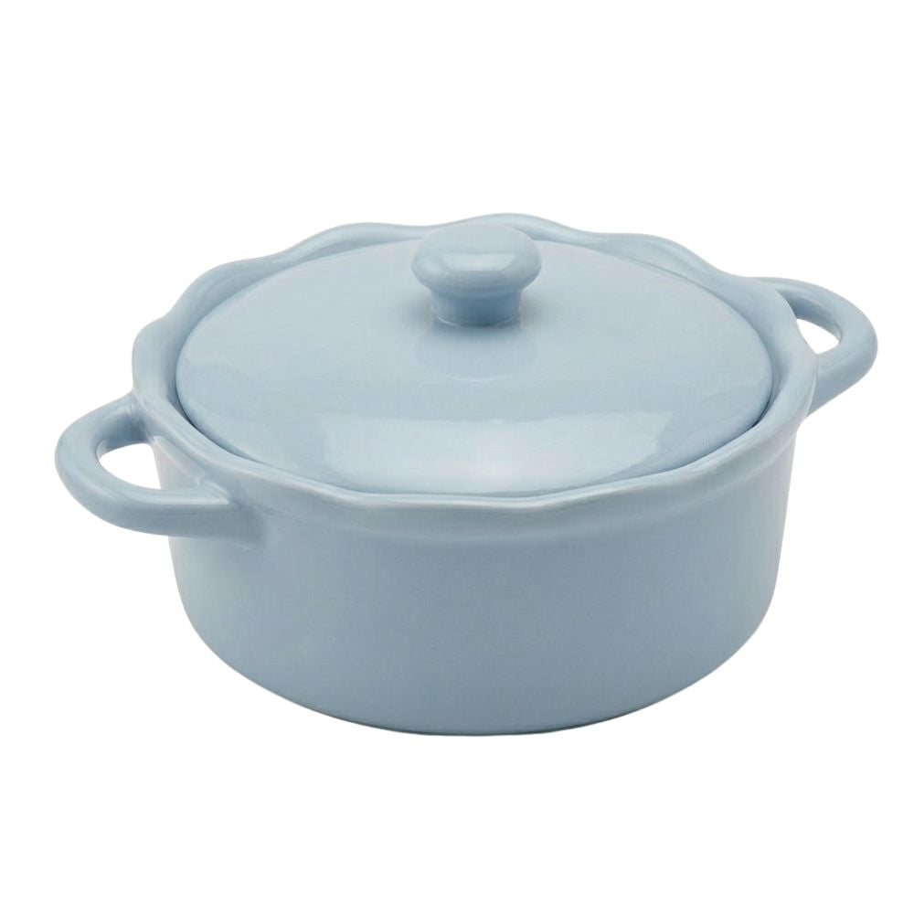 Martha Stewart Stoneware Caserola With Lid Color Azul 11.4 cm