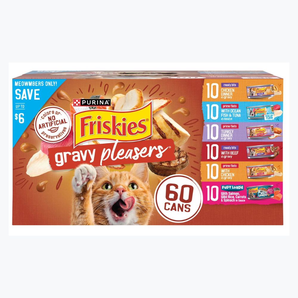 Friskies Gravy Pleasers Purina 60 Latas 9.36Kg