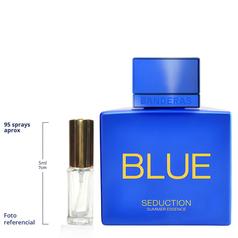 Antonio Banderas Blue Seduction Summer Essence Decant Travel Size Eau De Toilette For Men