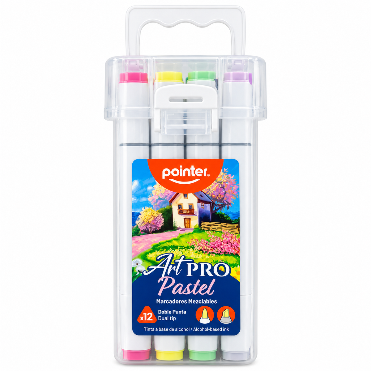 Pointer Set de Marcadores Colores Pastel Doble Punta 12 Colores