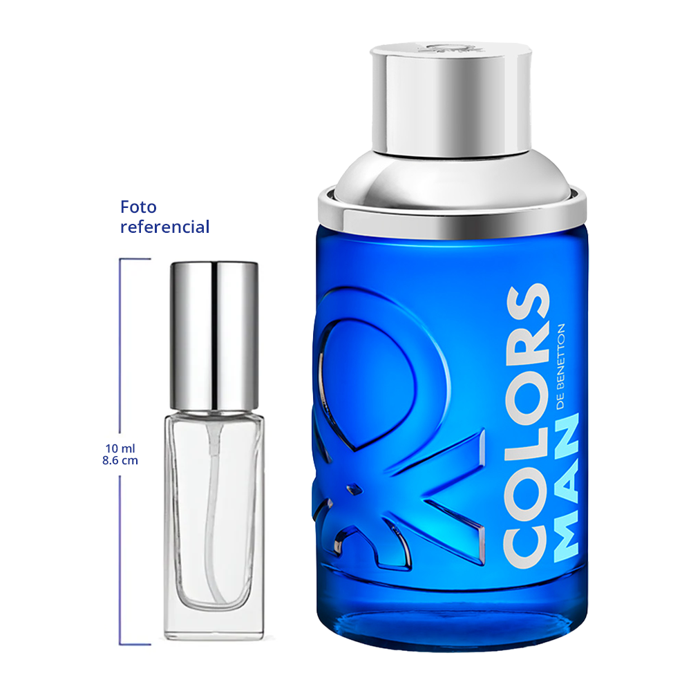 Benetton Colors Man Blue Decant Travel Size 5ml y 10ml de 95 a 150 Spray Aprox Eau de Toilette For Men