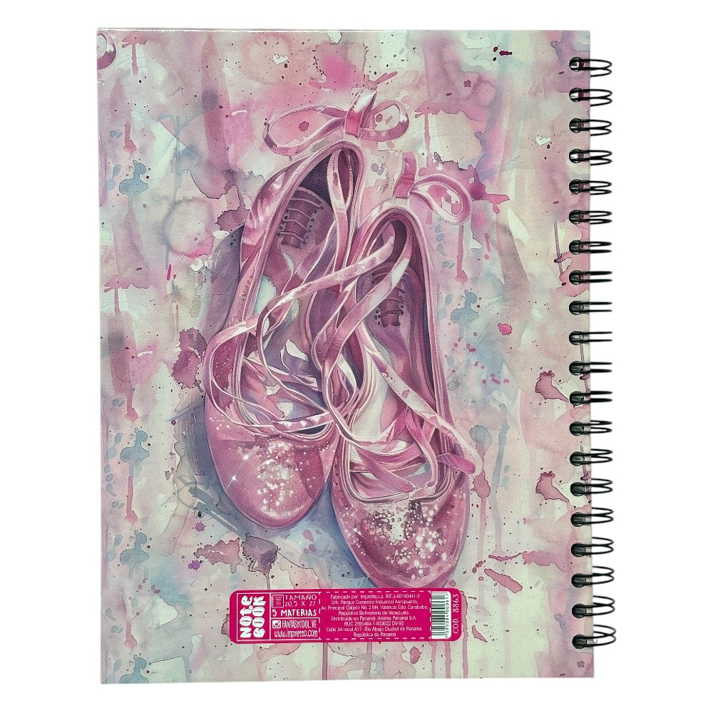 Fantasy Notebook Cuaderno 5 Materias Tapa Dura Diseños Surtidos